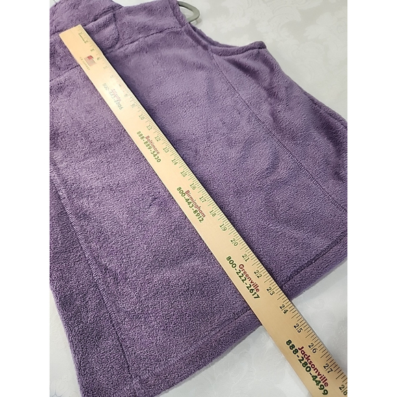 Nina Capri Womens Fleece Vest Purple Full Zip Sleeveless Sz M - Picture 5 of 7
